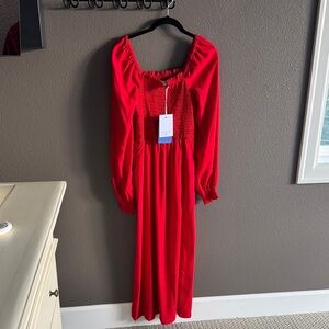 La Ligne x Target Red Long Sleeve Midi Dress